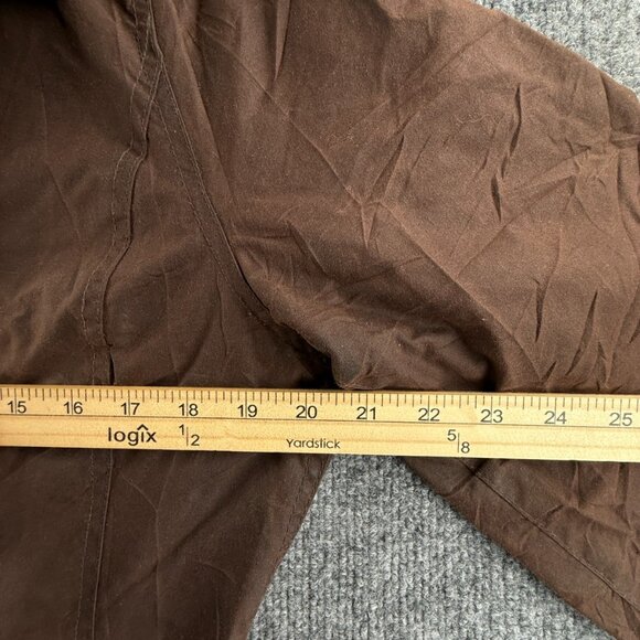 Barbour Newmarket Mac Waxed Jacket Women Full Zip Brown Size 8 US Lined - Picture 13 of 16
